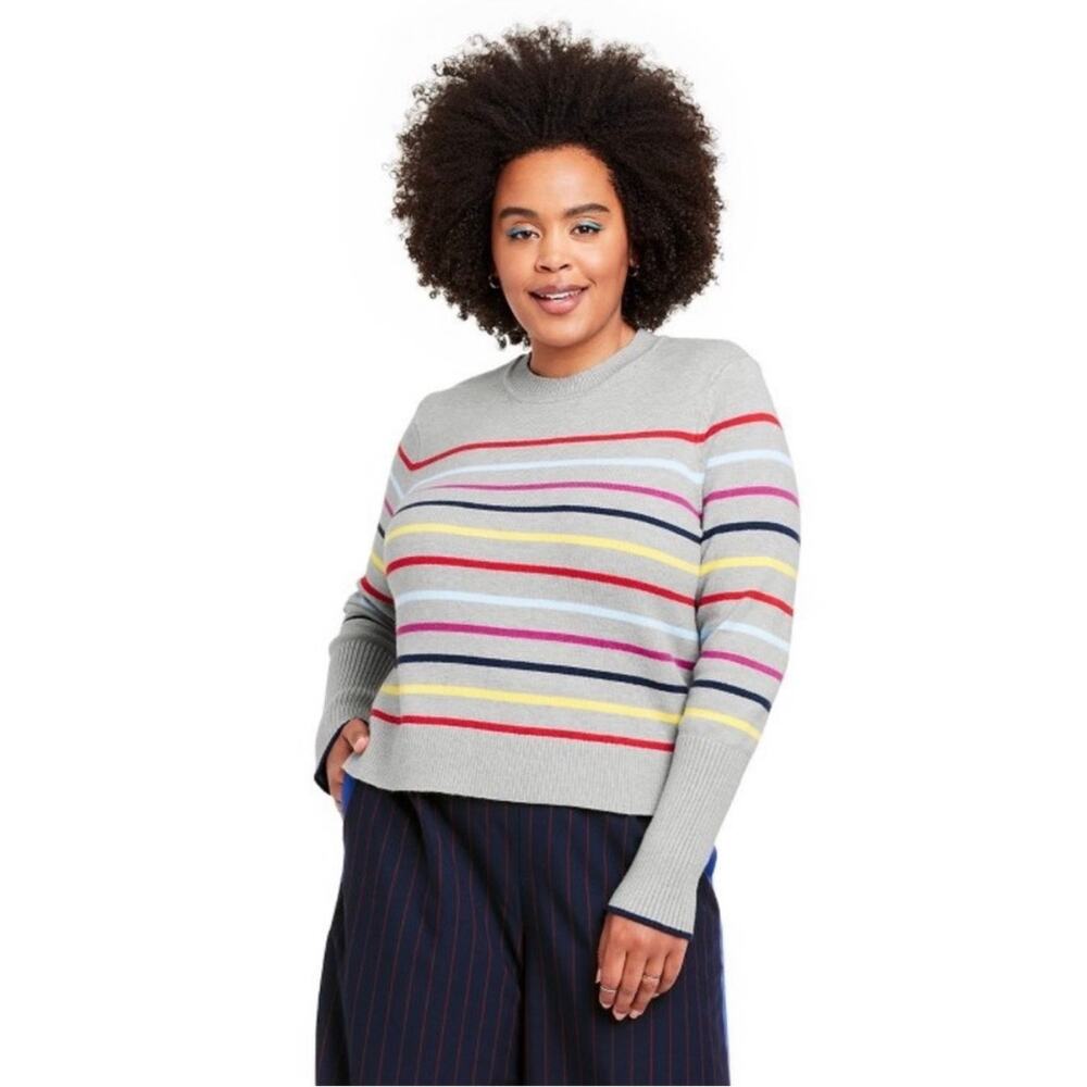 La Ligne x Target women’s striped cashmere blend crewneck sweater - Size Large